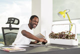 Man sitting at an office desk with a Click & Grow Smart Garden 9.