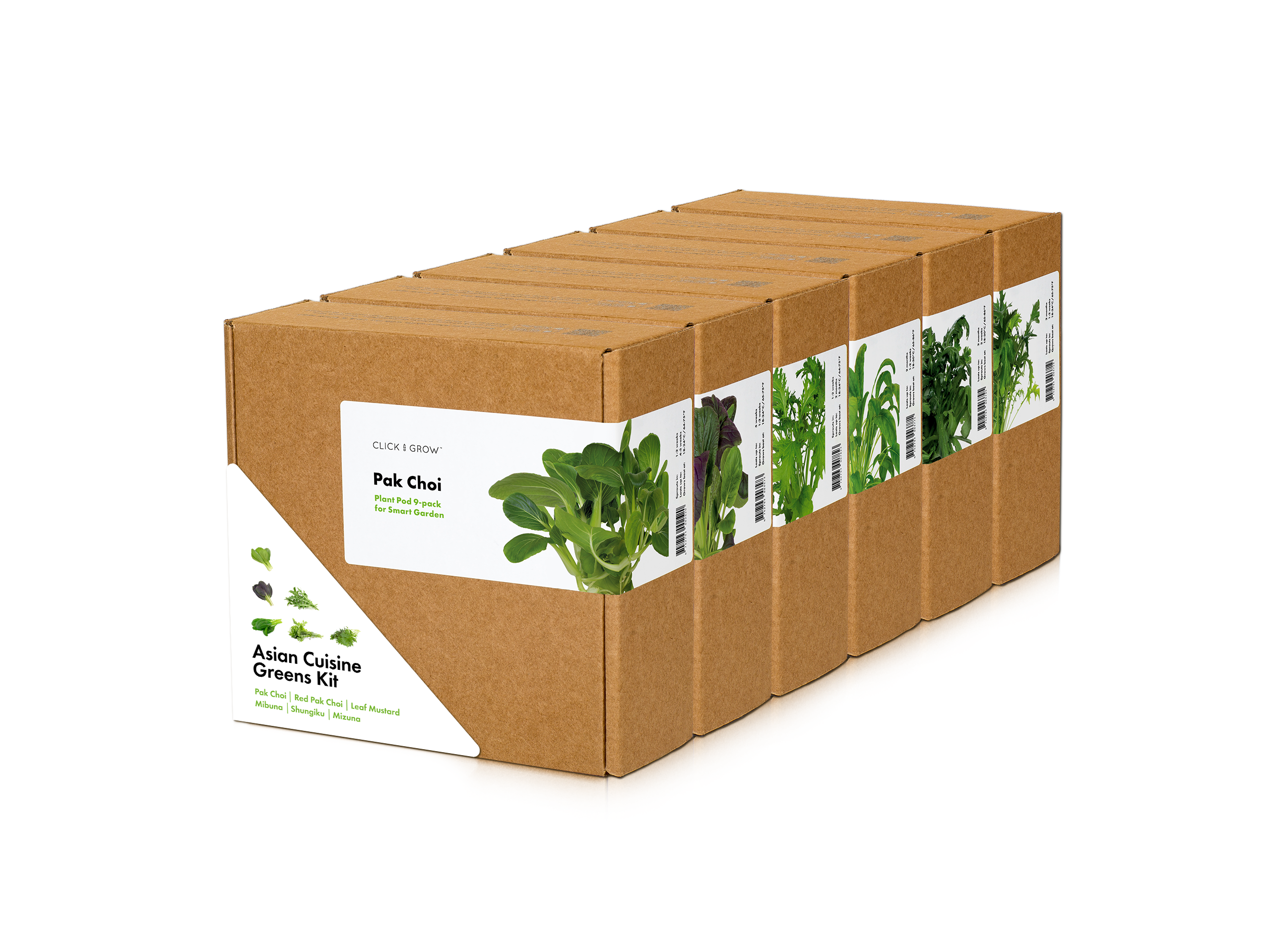 The Asian Greens Mix 54 pack Click Grow Indoor Gardens